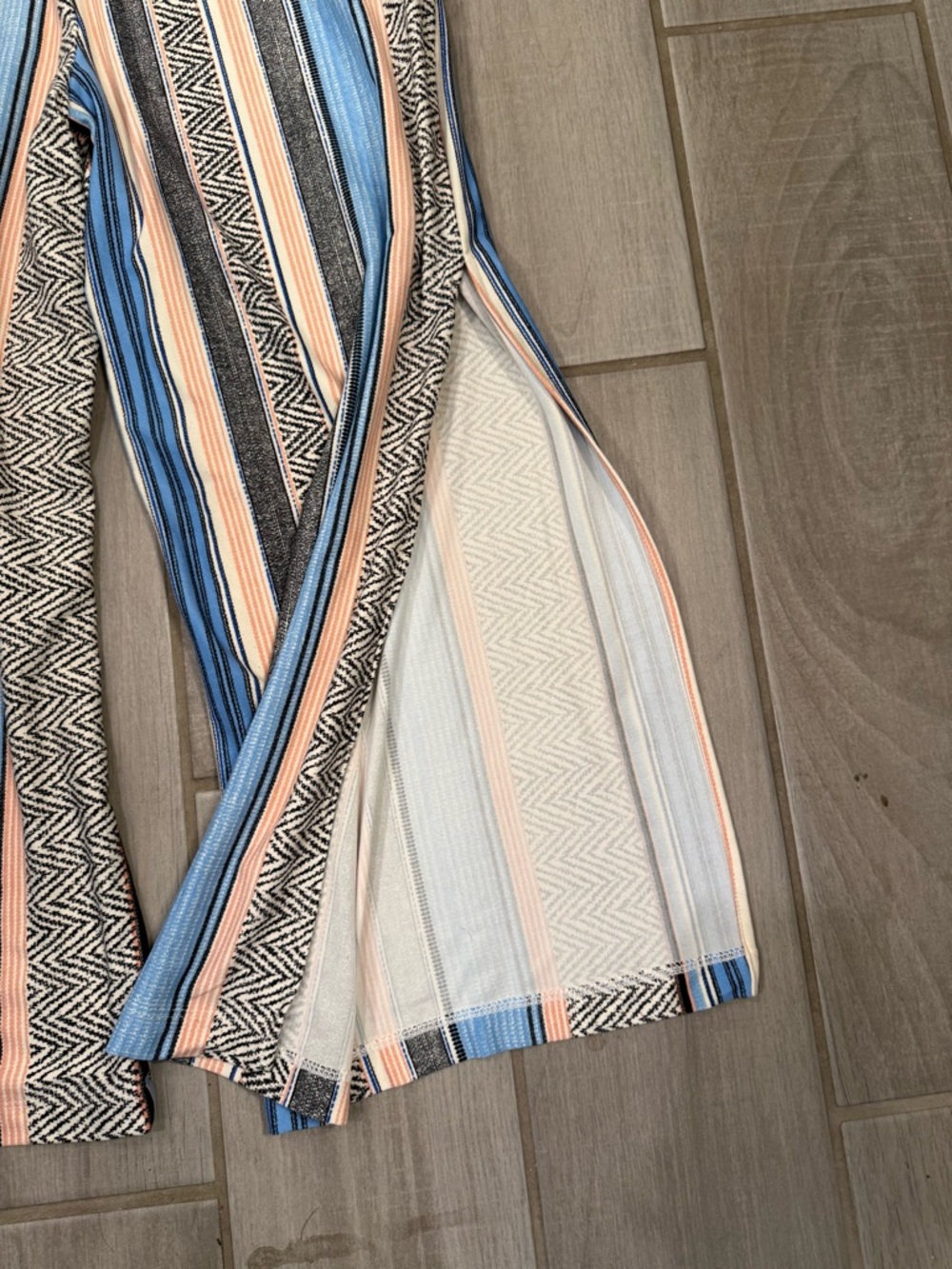 VENUS Blue & Cream Striped Halter Jumpsuit - Picture 7 of 8